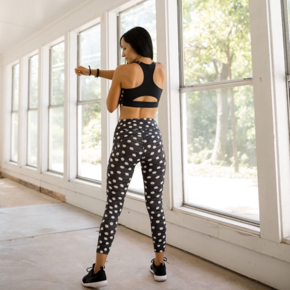 Outdoor Voices Techsweat Polka Dot 3/4 Cropped Leggings